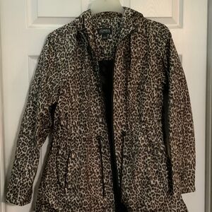 Jones New York Animal Print Windbreaker